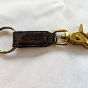 Coach vintage brass/dark brown Keychain